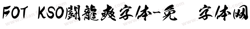 FOT KSO闘龍爽字体字体转换